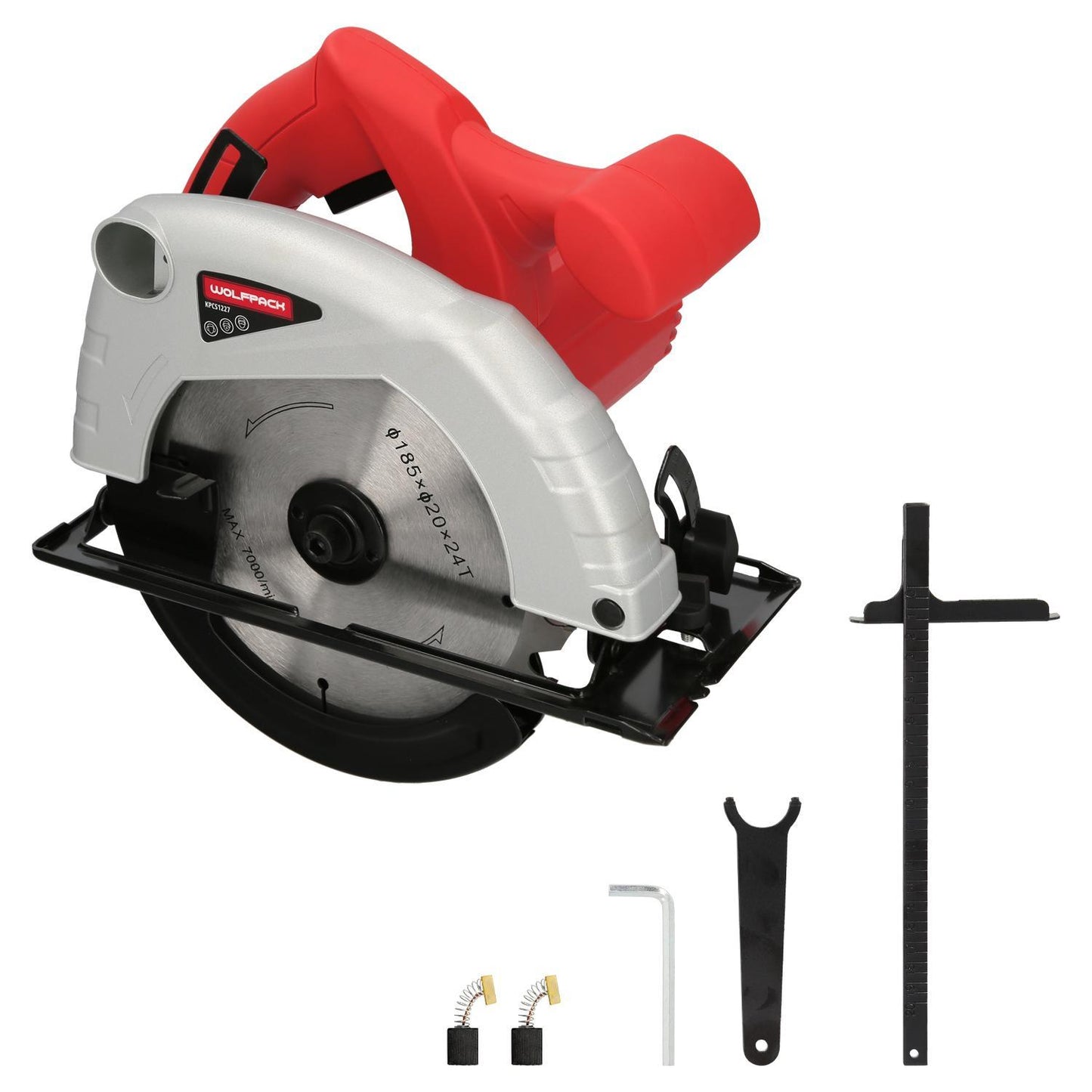 Sierra Circular 1300 Watt. Disco 185 Mm. 4.800 Rpm Corte A Inglete Con Regulador De Profundidad. Ingletadora, Sierra Madera._0