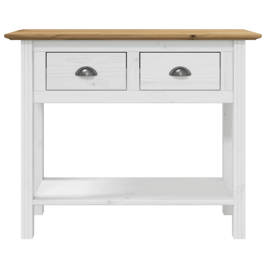 Mesa Consola Bodo Madera Maciza De Pino Marrón 91x35x74 Cm_1