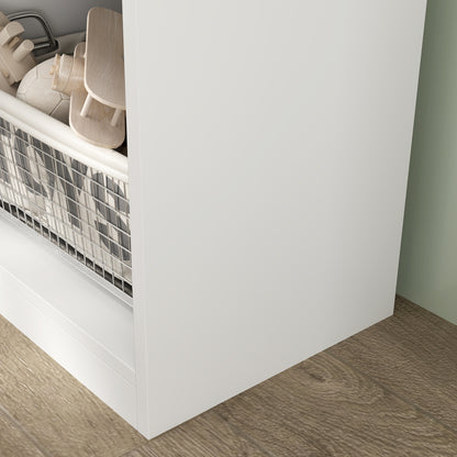 Estante De Livros Para Crianças Aiyaplay Mdf E Madeira De Pinho Branco E Madeira 40x30x139,5 Cm_4
