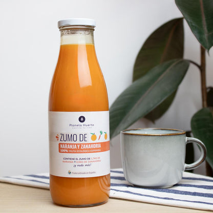 Zumo de Zanahoria y Naranja 100% fruta exprimida Eco Planeta Huerto 750ml