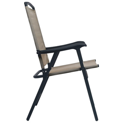 Vidaxl Sillas Plegables De Jardín 2 Unidades Textilene Gris Taupe_3