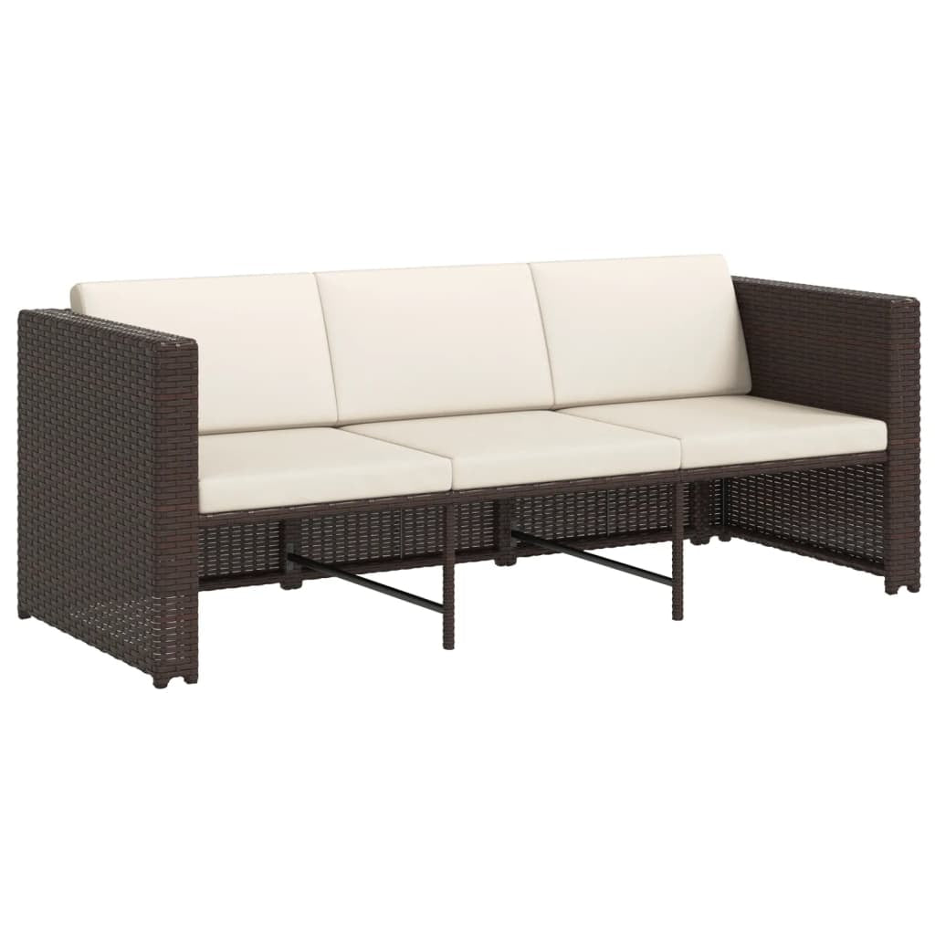 Vidaxl Set Muebles De Jardín 4 Piezas Y Cojines Ratán Sintético Marrón_4