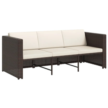 Vidaxl Set Muebles De Jardín 4 Piezas Y Cojines Ratán Sintético Marrón_4