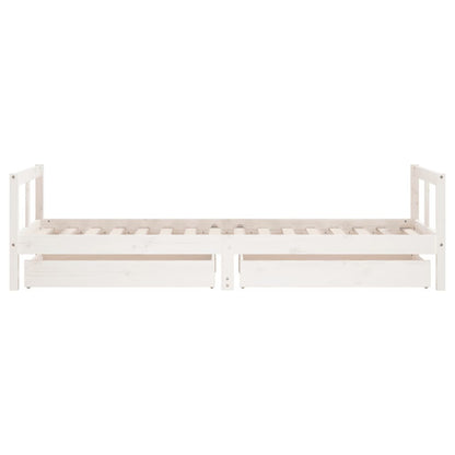Vidaxl Estructura Cama Niños Con Cajones Madera Pino Blanco 80x200 Cm_5