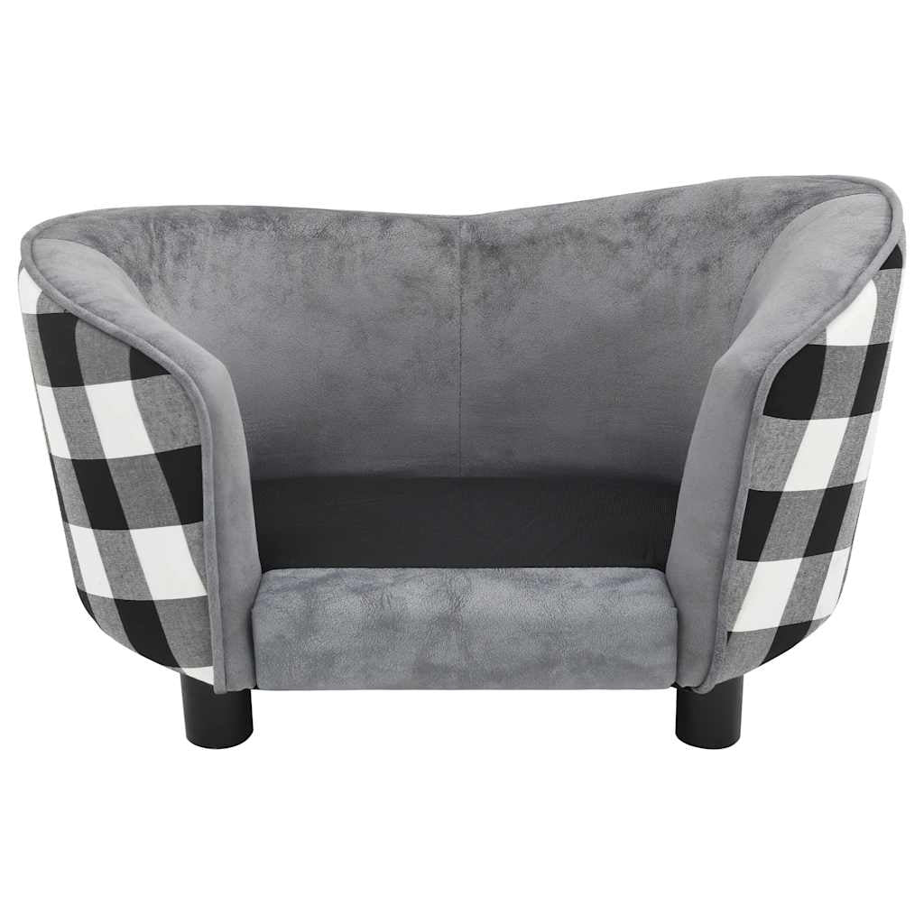 Vidaxl Sofá Para Perro Felpa Gris 68x38x38 Cm_3