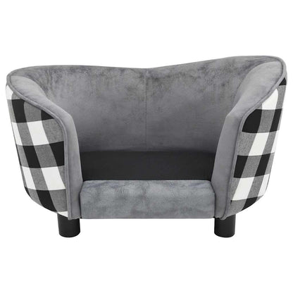 Vidaxl Sofá Para Perro Felpa Gris 68x38x38 Cm_3