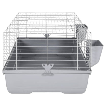 Vidaxl Jaula De Animales Pequeños Polipropileno Metal Gris 118x59x46cm_3