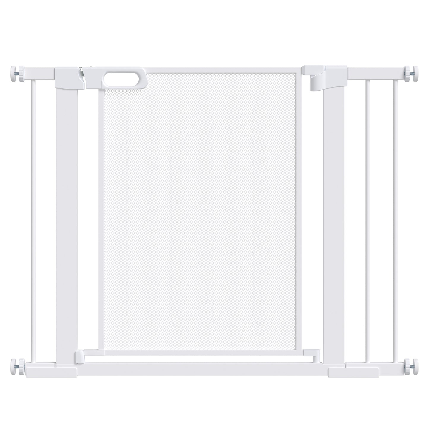 Pawhut Barrera De Seguridad Para Perros Extensible 75-103 Cm Con 2 Extensiones_0