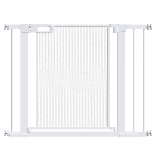 Pawhut Barrera De Seguridad Para Perros Extensible 75-103 Cm Con 2 Extensiones_0