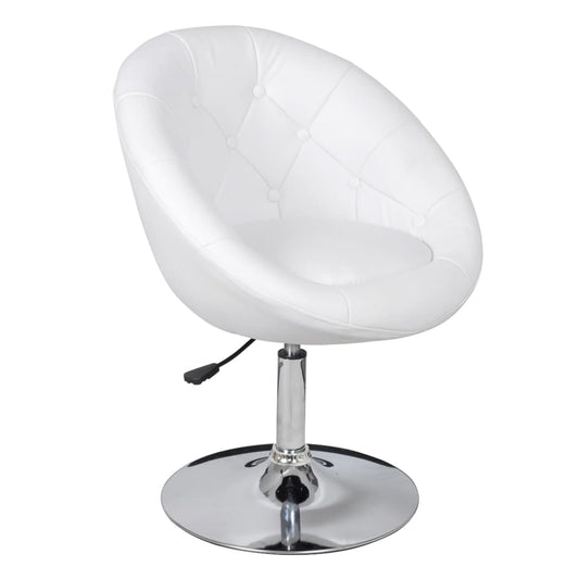 Taburete De Bar Cuero Sintético Blanco_0