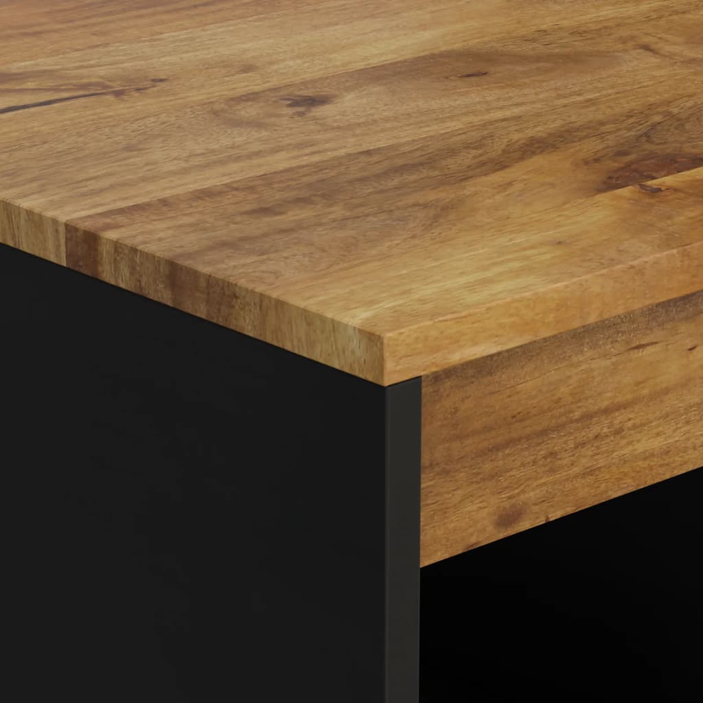 Mesa De Centro De Madera Maciza Mango 55x50x40 Cm_3
