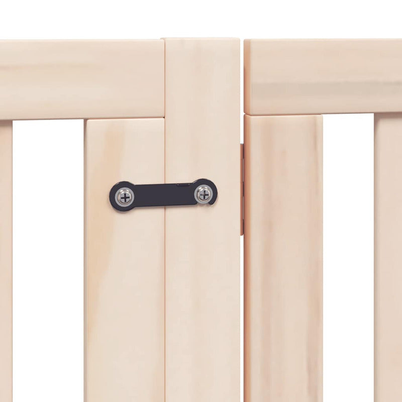 Vidaxl Puerta Para Perros Plegable 10 Paneles Madera De Álamo 800 Cm_5