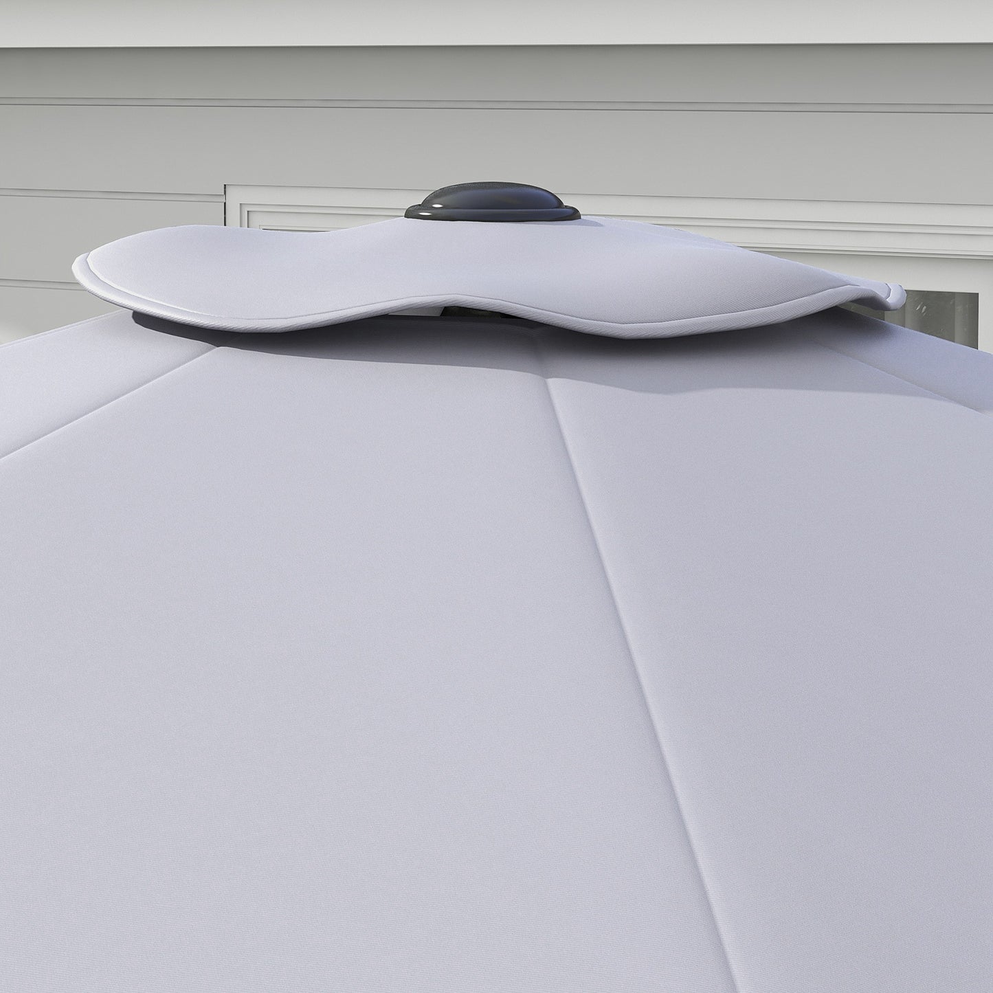 Outsunny Toldo De Recambio De Sombrilla De 3 M Con Ventilación Superior Gris_4