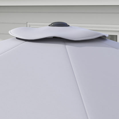 Outsunny Toldo De Recambio De Sombrilla De 3 M Con Ventilación Superior Gris_4