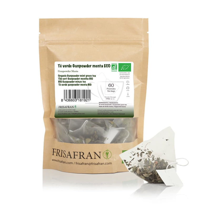 Té Verde Gunpowder Menta Ecológico Pirámides - Calidad Y Sabor | Frisafran