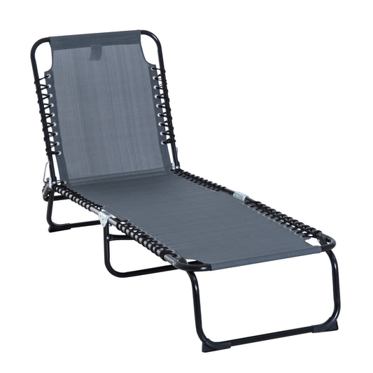 Outsunny Tumbona Plegable Y Ajustable De 4 Posiciones Con Sistema De Cordones_0