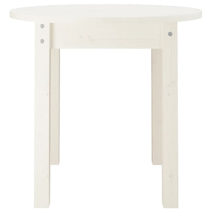 Mesa De Centro De Madera Maciza De Pino Blanco Ø 45x40 Cm_3