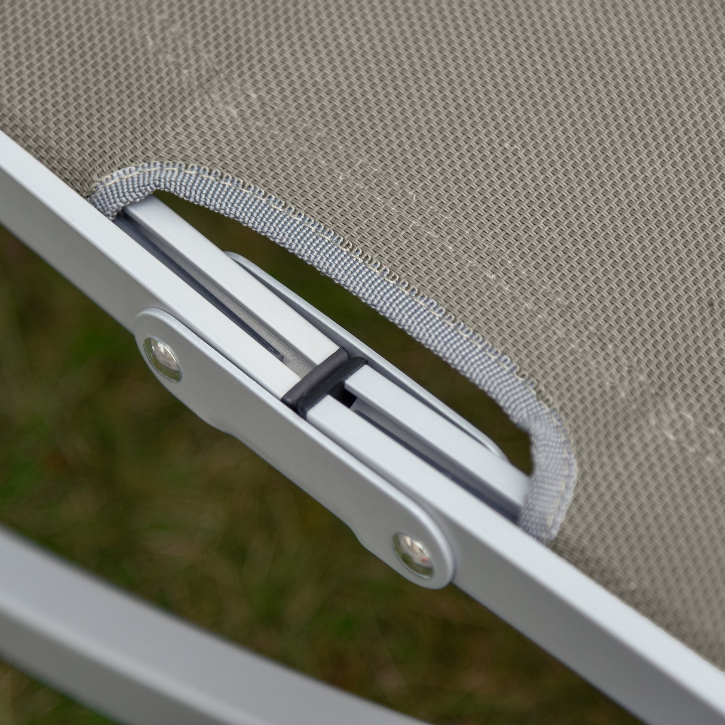 Outsunny 2 Tumbonas Plegables Forma De S Aluminio Texteline Para Terraza Gris_4