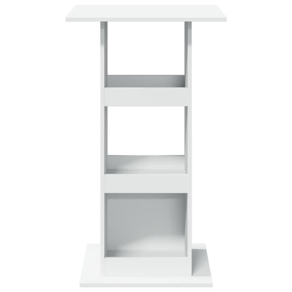 Mesa Bar Con Almacenaje Madera Ingeniería Blanca 60x60x102 Cm_2