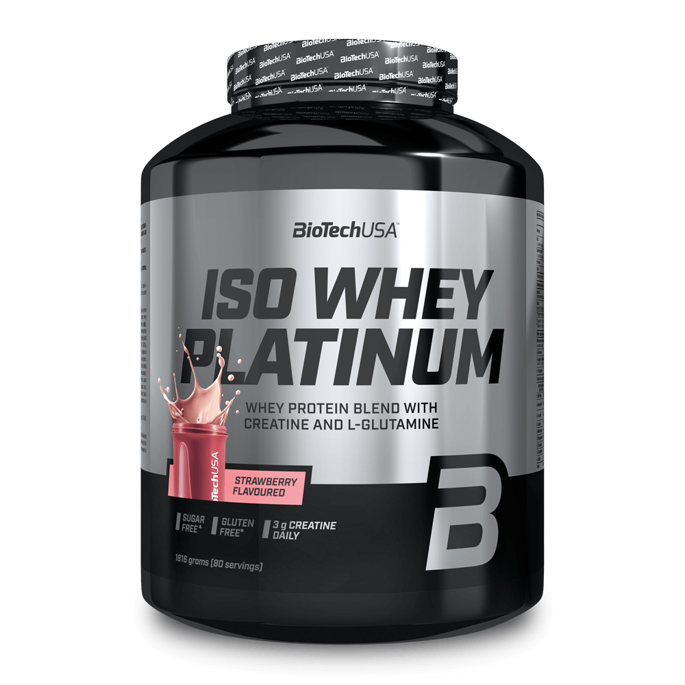 Iso Whey Platinum - 1816g - Fresa - Proteína De Aislado De Suero Isolate - Biotech Usa_0