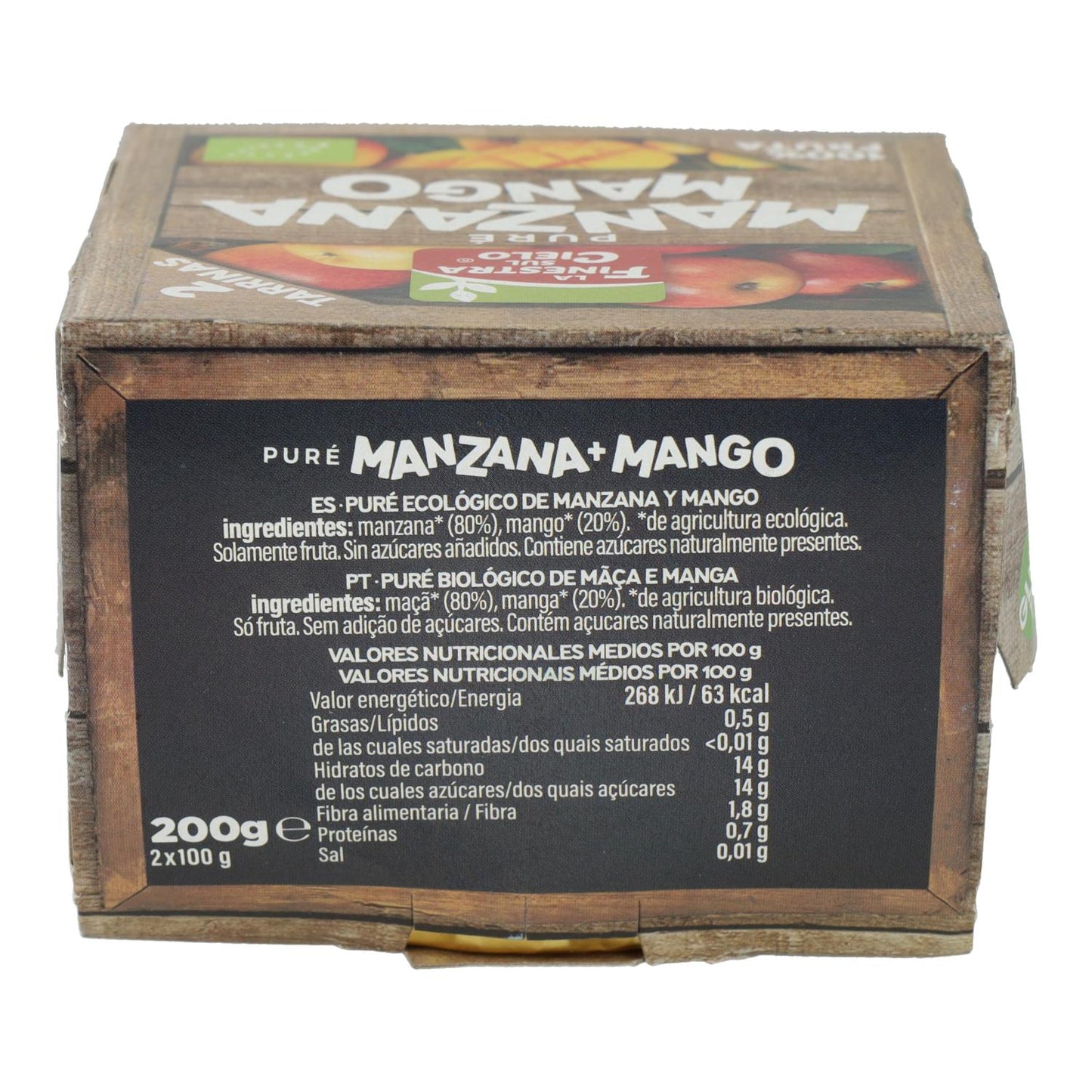 Puré de Manzana y Mango Bio La Finestra Sul Cielo 200 gr
