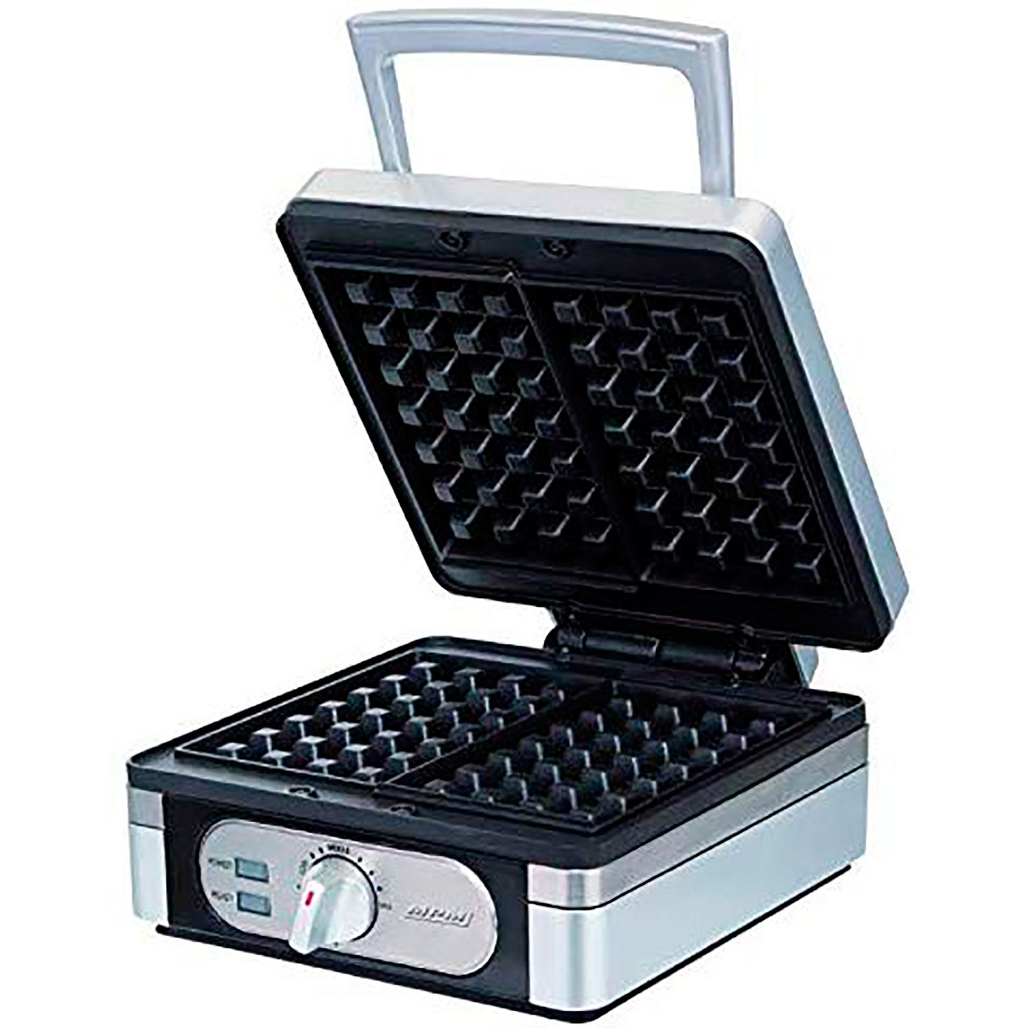 Gofrera Eléctrica Profesional, 2 Gofres Belgas Gruesos, Antiadherente, Regulador Temperatura, Acero Inox. Mpm Mpm-mgo13 Plata_2