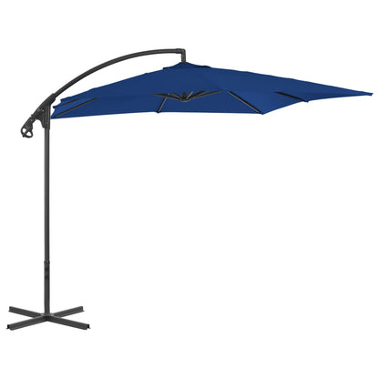 Vidaxl Sombrilla De Jardín Voladiza Palo De Acero Celeste 250x250 Cm_0