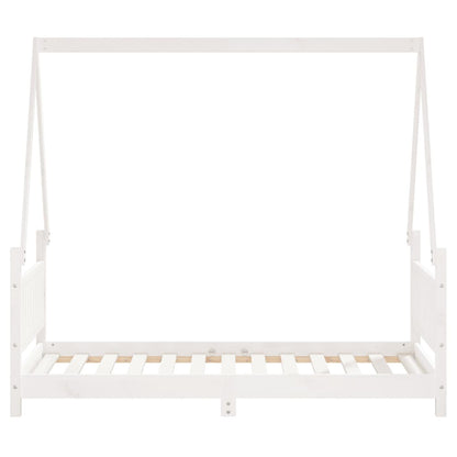 Vidaxl Estructura De Cama Para Niños Madera De Pino Blanco 80x160 Cm_3