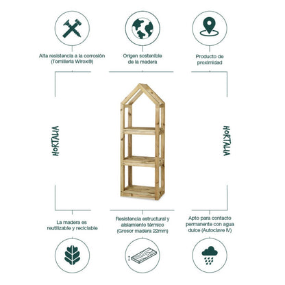 Estantería de madera Autoclave Campanile M