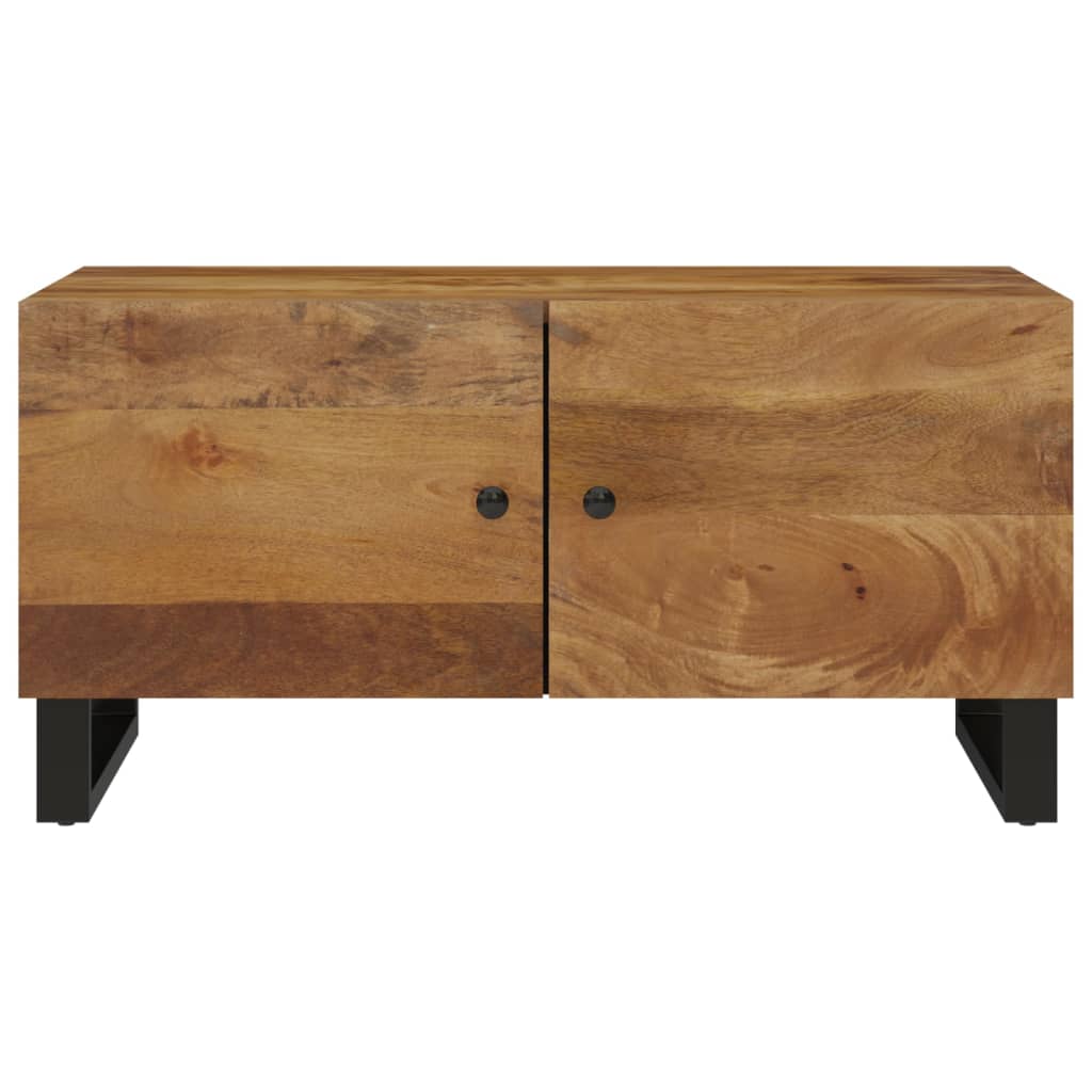 Mesa De Centro Madera Maciza Mango Y Contrachapada 80x50x40 Cm_2