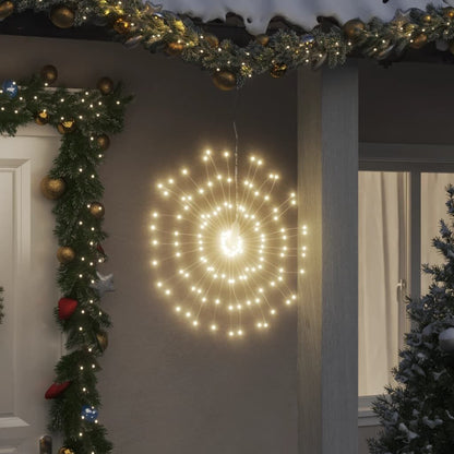 Vidaxl Luces De Navidad De Estrellas 140 Led Blanco Cálido 17 Cm_1