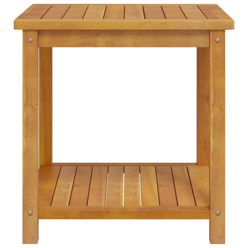 Mesa Auxiliar De Madera Maciza De Acacia 45x45x45 Cm_2