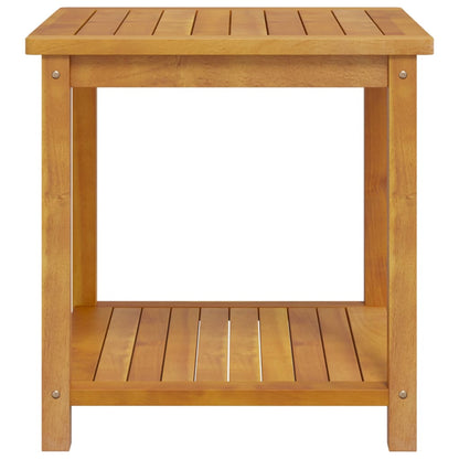 Mesa Auxiliar De Madera Maciza De Acacia 45x45x45 Cm_2