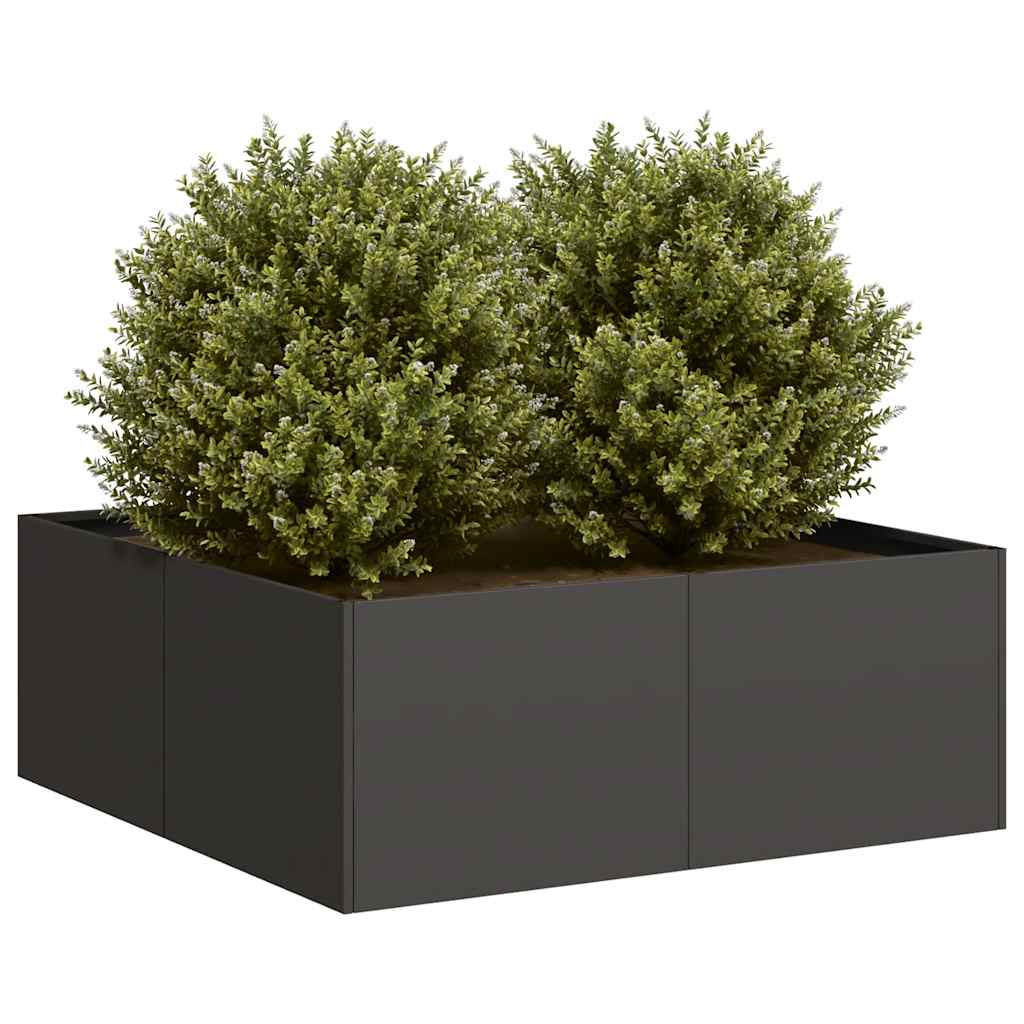 Jardinera Acero Negro 80x80x30 Cm_1