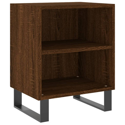 Mesita De Noche Madera De Ingeniería Roble Marrón 40x30x50 Cm_0