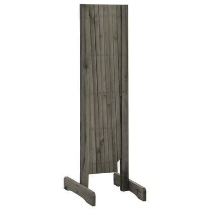 Valla De Jardín Enrejado Madera Maciza De Abeto Gris 150x80 Cm / Vetonek_2