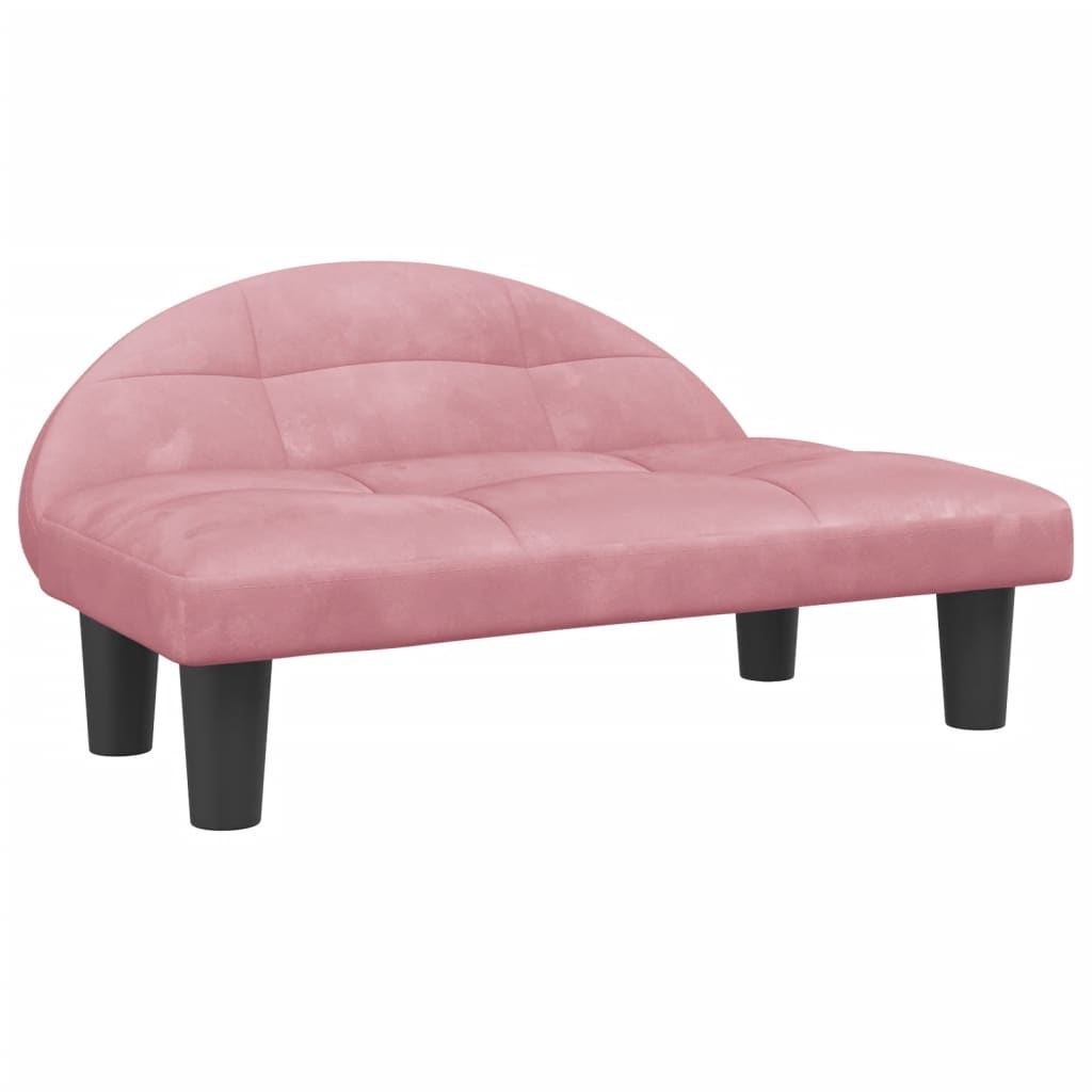 Cama Para Perros De Terciopelo Rosa 70x52x30 Cm / Vetonek_0