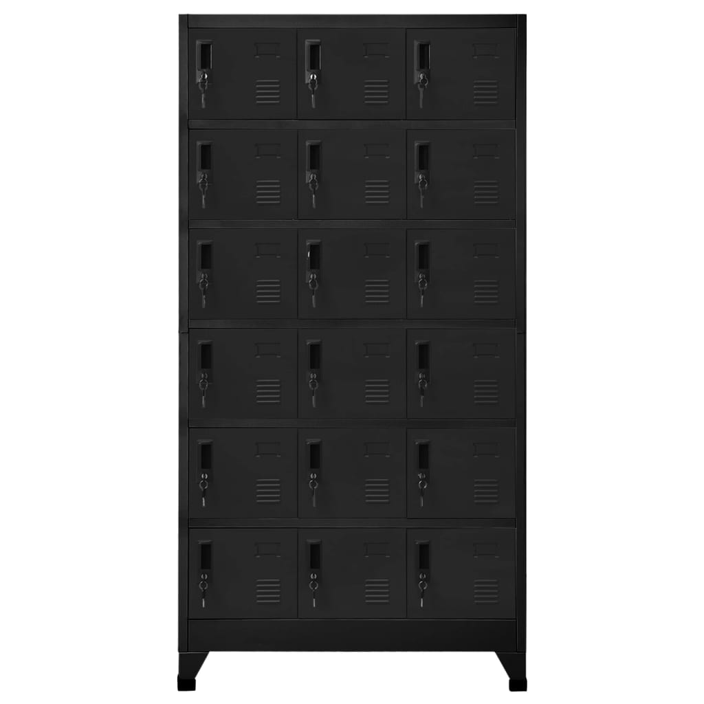 Taquilla De Acero Negro 90x40x180 Cm_1