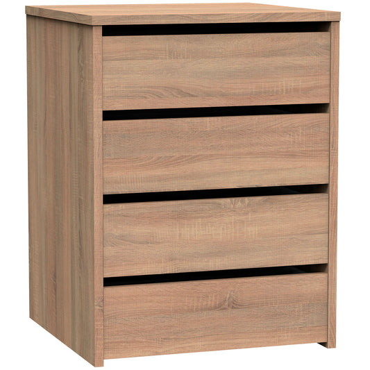 Cajonera Armario 4 Cajones, Cómoda Dormitorio 63,5x46x45 Cm (alto X Ancho X Profundo) Sinfonier, Briebe, Nova, Madera