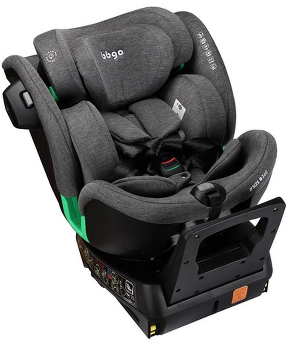 Silla De Coche Bbgo St5 Grupos 0-1-2-3 Para Niños De 40-150 Cm Isize Iso-fix 360 Grey_1