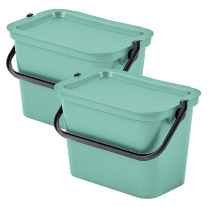Set De 2 Papeleras moda 5l Salvia Con Asa_0