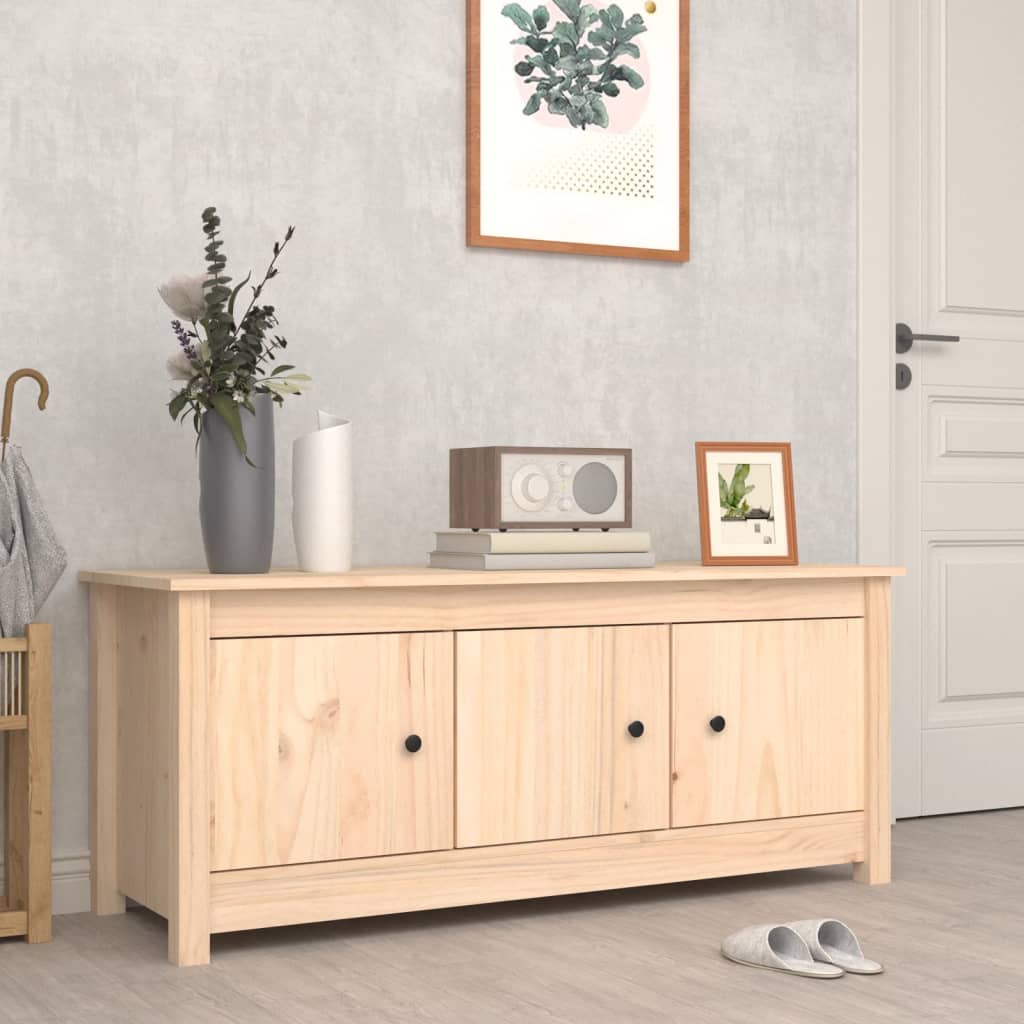 Mueble Zapatero De Madera Maciza De Pino 110x38x45,5 Cm / Vetonek_1