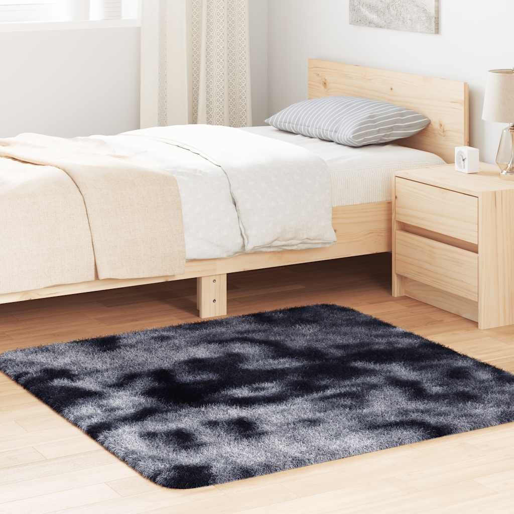 Vidaxl Alfombra De Pelo Largo Navarra Gris Oscuro 120x120 Cm Poliéster_1