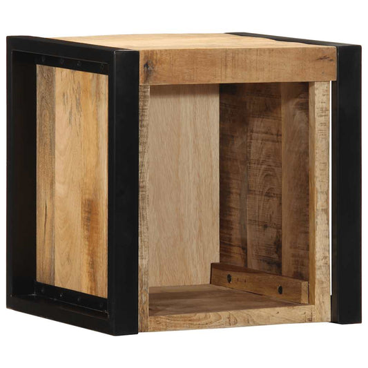 Mesita De Noche Madera Maciza De Mango 40x35x40 Cm_0
