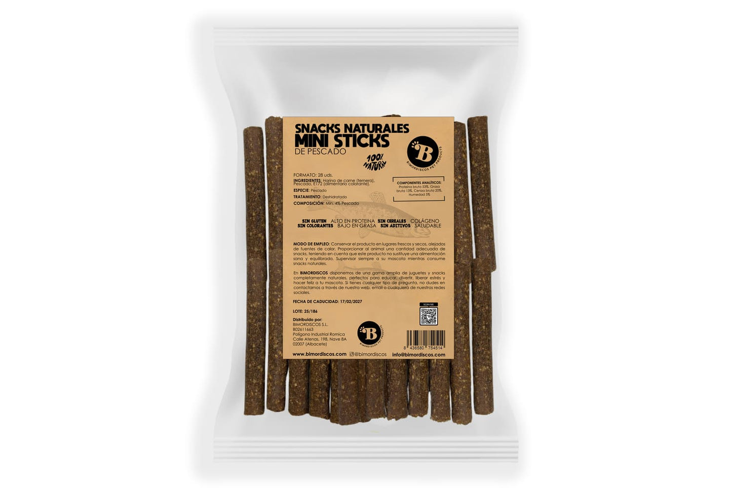 Bimordiscos Mini Barritas Para Perros Y Gatos - Pescado - 28 Uds. 28 Uds._0