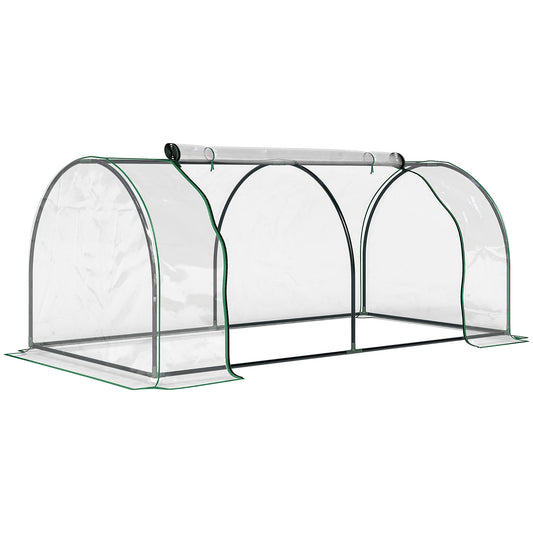 Invernadero Caseta Para Jardín Outsunny 200x100x80 Cm Transparente_0