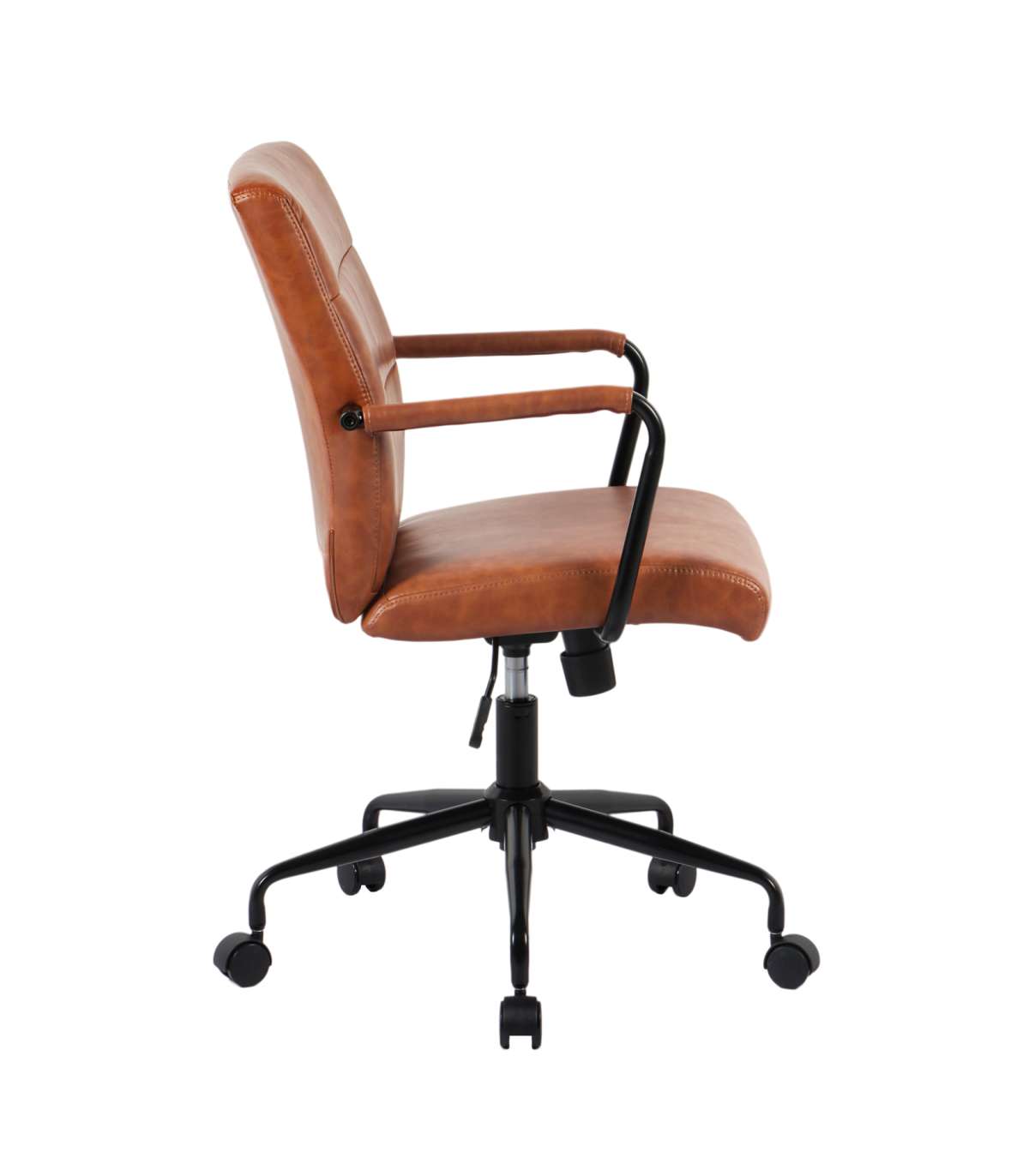 Silla Despacho Giratoria Elevable Acabado Polipiel Marrón, 64m(ancho) 91/99cm(altura) 70c_2