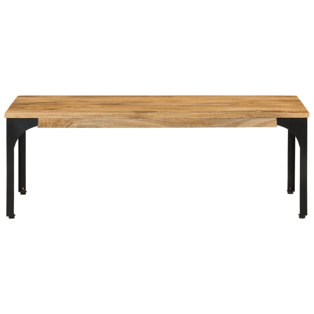Mesa De Centro De Madera Maciza Mango 100x55x35 Cm_0
