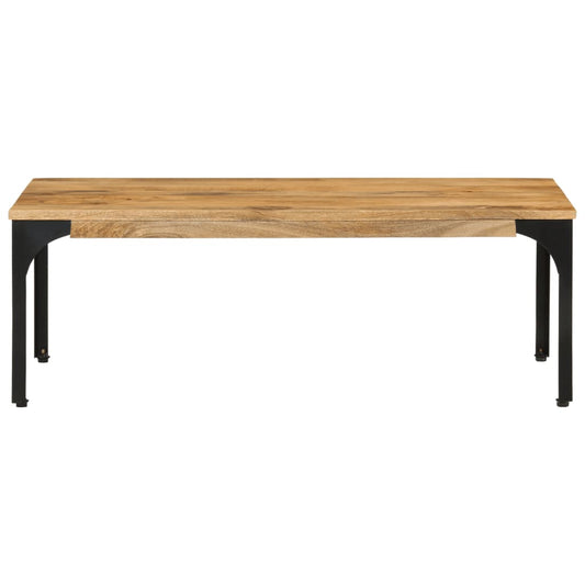 Mesa De Centro De Madera Maciza Mango 100x55x35 Cm_0