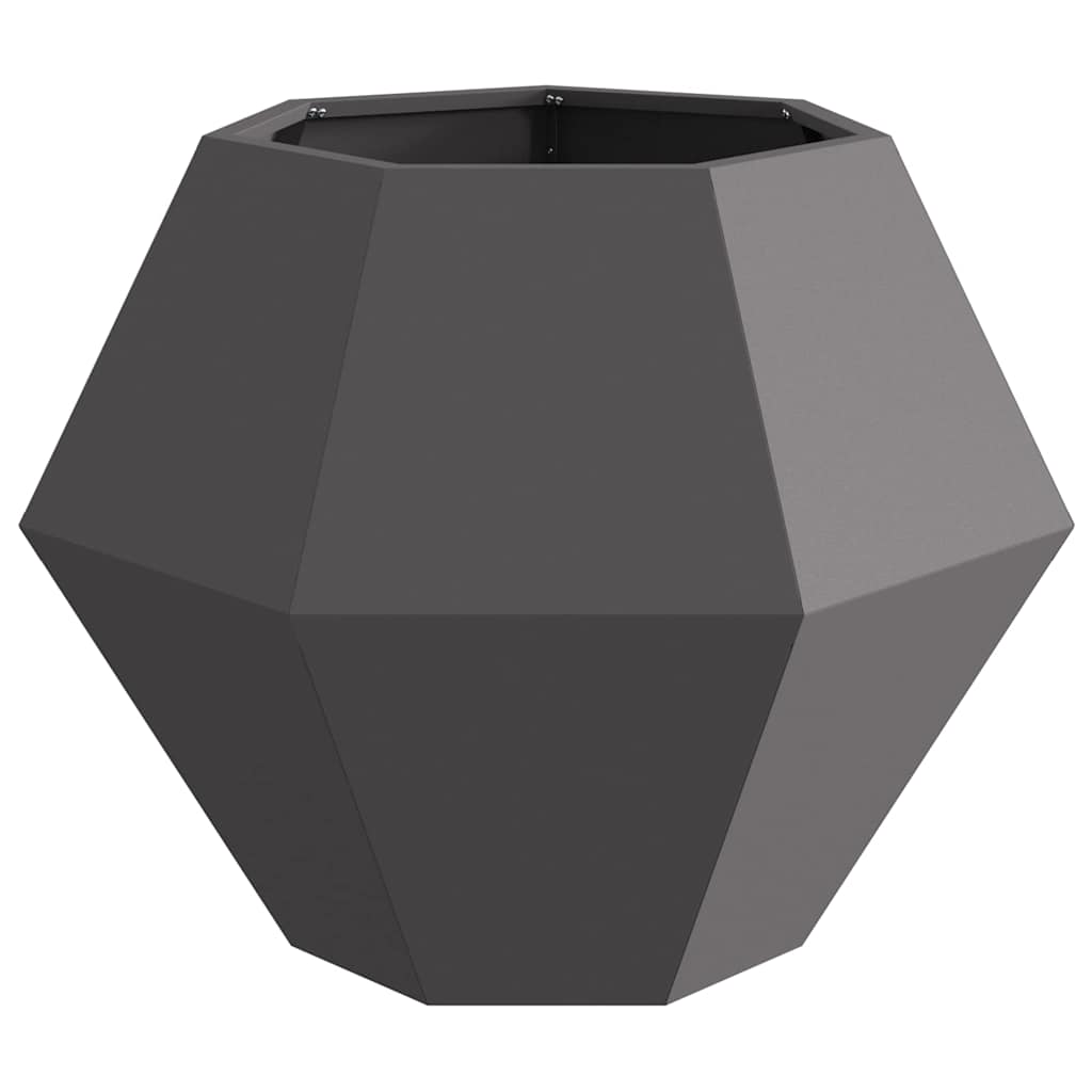 Jardinera 2 Pcs Negro 75 X 75 X 60 Cm Acero_5
